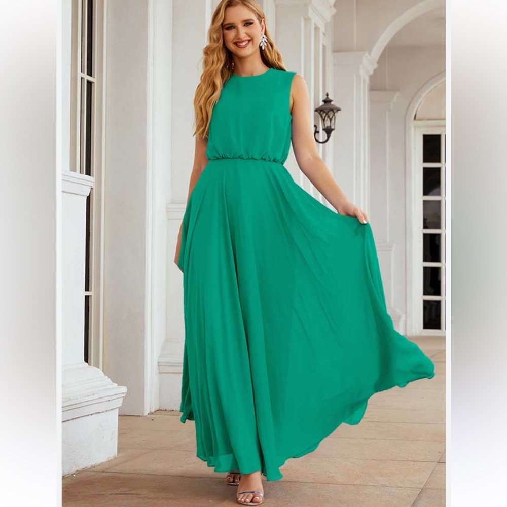Green Maxi Occassion Dress